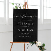 Chalkboard Dainty Script Wedding Willkommenszeiche Poster