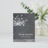 Chalkboard Dandelion Business Vielen Dank Postkarte (Stehend Vorderseite)