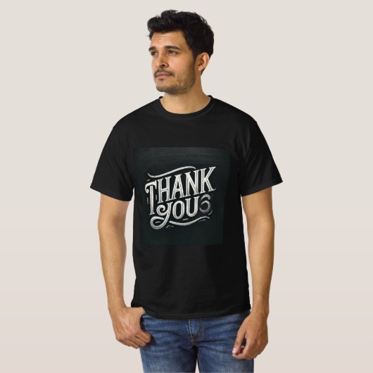 Chalkboard Danke Mens Tshirt (Vorne ganz)