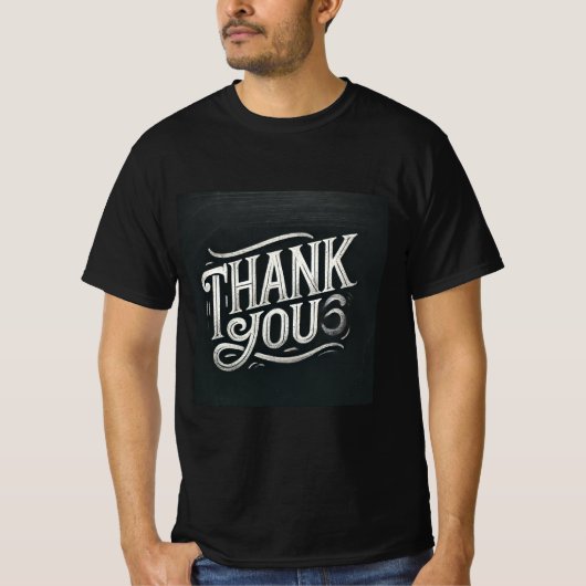 Chalkboard Danke Mens Tshirt (Vorderseite)