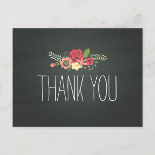 Chalkboard Danke Post Card Postkarte