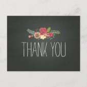 Chalkboard Danke Post Card Postkarte (Vorderseite)