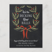 Chalkboard Decke die neuen Hallen bewegen Postkarte (Vorderseite)