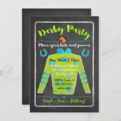 Chalkboard Derby Horse Racing Party Einladung (Vorne/Hinten)