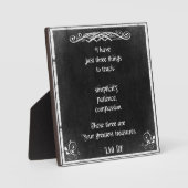 Chalkboard-Design mit Lao Tzu Inspiration Zitat Fotoplatte (Vorderseite)