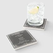 Chalkboard-Design mit Lao Tzu Inspiration Zitat Steinuntersetzer (Seitenansicht)