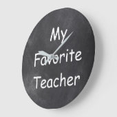 Chalkboard-Designgeschenk für Lieblings-Lehrer Große Wanduhr (Winkel)