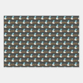 Chalkboard Dinosaur Boy Baby Dusche Geschenkpapier Set (Vorderseite 3)