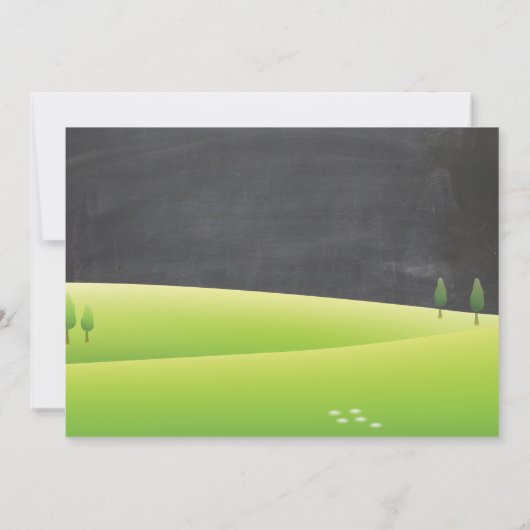 Chalkboard Dinosaur Geburtstag Einladung Dino Part (Rückseite)