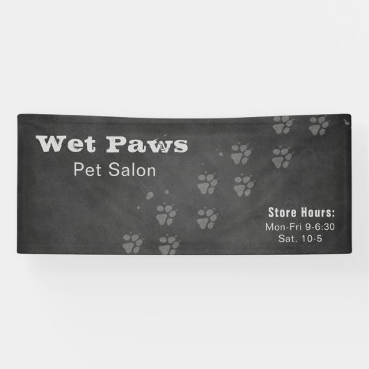 Chalkboard Dog Grooming Services Banner (Horizontal)