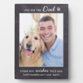 Chalkboard DOG VATER Personalisiert Pet Foto Fotoplatte (Vorderseite)