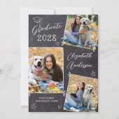 Chalkboard Doodle 3 Foto Einmaliger Abschluss Ankündigung (Vorderseite)