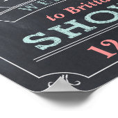 Chalkboard Duschgel Willkommenspender Poster (Ecke)