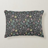 Chalkboard Easter Bunny Doodle Pattern Dekokissen (Vorderseite)