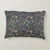 Chalkboard Easter Bunny Doodle Pattern Dekokissen (Rückseite)