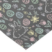 Chalkboard Easter Bunny Doodle Pattern Kurzer Tischläufer (Ecke)
