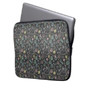 Chalkboard Easter Bunny Doodle Pattern Laptopschutzhülle (Vorderseite Links)