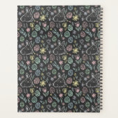 Chalkboard Easter Bunny Doodle Pattern Planer (Rückseite)