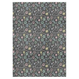 Chalkboard Easter Bunny Doodle Pattern Tischdecke