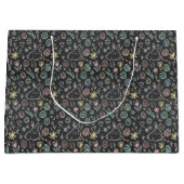 Chalkboard Easter Bunny Doodle Pattern Wrapping  Große Geschenktüte (Vorderseite)