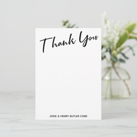 Chalkboard Edison Lights Modern Danke, Script Dankeskarte (Stehend Vorderseite)