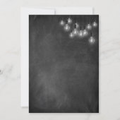 Chalkboard Edison Lights Modern Einladung (Vorderseite)