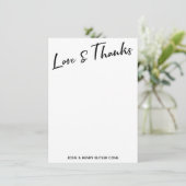 Chalkboard Edison Lights Moderne Liebe & Danke (Stehend Vorderseite)