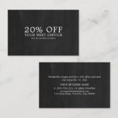 Chalkboard-Effekt - Gutschein zum Rabatt (Vorne/Hinten)