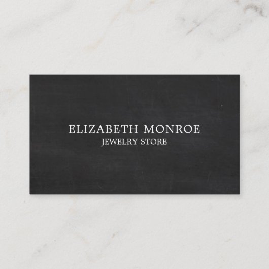Chalkboard-Effekt, Juwelier Visitenkarte (Vorderseite)