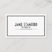 Chalkboard-Effekt, Vintager Stil Visitenkarte (Rückseite)