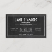 Chalkboard-Effekt, Vintager Stil Visitenkarte (Vorderseite)