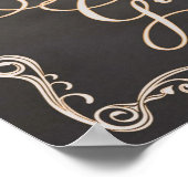 Chalkboard - Ein Herz des Dankes & des Geschenks Poster (Ecke)
