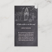 Chalkboard ein kleines Surfer Baby Dusche Begleitkarte (Vorderseite)