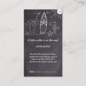 Chalkboard ein kleines Surfer Baby Dusche Begleitkarte (Vorderseite)
