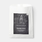 Chalkboard ein kleines Surfer Baby Dusche Geschenktütchen (Vorderseite)