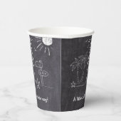 Chalkboard ein kleines Surfer Baby Dusche Pappbecher (Rechts)