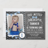 Chalkboard Einladung zum 1. Geburtstag (Vorderseite)