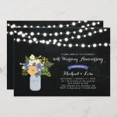 Chalkboard Einladung zum 50. Hochzeitstag (Vorne/Hinten)