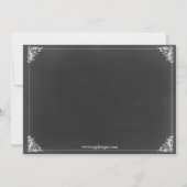 Chalkboard Elegantes Scroll Probe Dinner lädt ein Einladung (Rückseite)