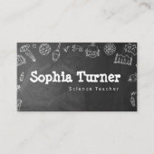 Chalkboard Elementary School Teacher Classroom Visitenkarte (Vorderseite)