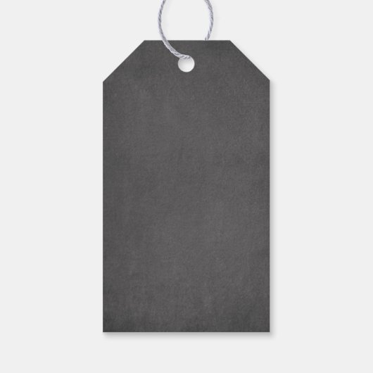 Chalkboard Elephant Baby Dusche Gefallen Geschenkm Geschenkanhänger (Rückseite)