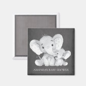 Chalkboard Elephant Baby Dusche Gefallen Magnet (Vorderseite/Rückseite)