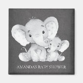 Chalkboard Elephant Baby Dusche Gefallen Magnet (Vorne)