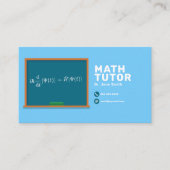 Chalkboard & Equity Math Tutor Visitenkarte (Vorderseite)