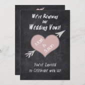 CHALKBOARD-ERNEUERUNG VON WEDWEBSTIMMEN EINLADUNG (Vorne/Hinten)