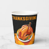 Chalkboard Erntedank Röstete Türkei Babydusche Pappbecher (Rückseite)