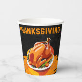 Chalkboard Erntedank Röstete Türkei Babydusche Pappbecher (Vorderseite)