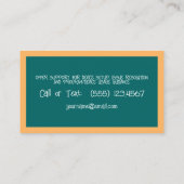 Chalkboard-Ersatzlehrer Telefonnummerkarte (Rückseite)