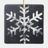 Chalkboard Erste Weihnachtsfeier Mr. & Mrs. Custom Keramikornament (Rückseite)