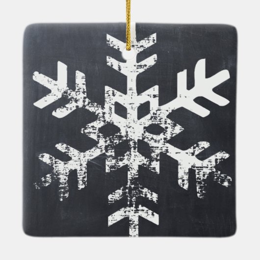 Chalkboard Erste Weihnachtsfeier Mr. & Mrs. Custom Keramikornament (Rückseite)